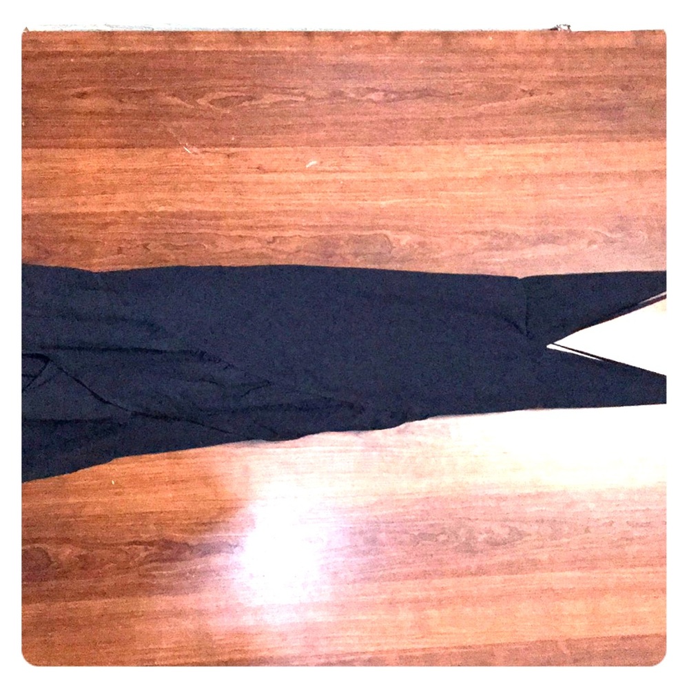 Really long fashionova navy blue dress